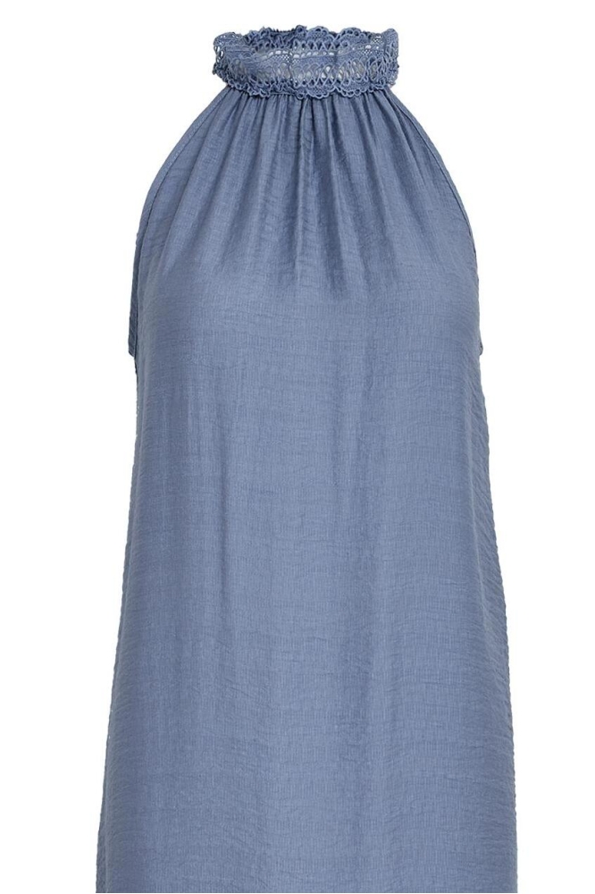 HELEN HALTERNECK DRESS PC8316 1039 FADED DENIM